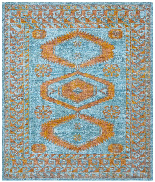 Talora TL669 Turquoise-Tangerine Hand Knotted Wool Rug