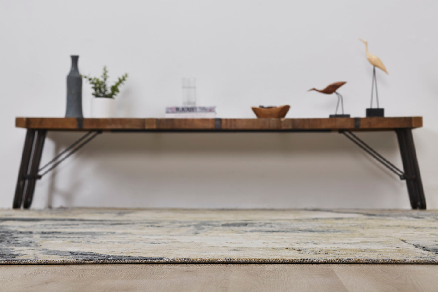 Ventura VN1393 Sands-Greys Abstract Power Loom Wool Rug