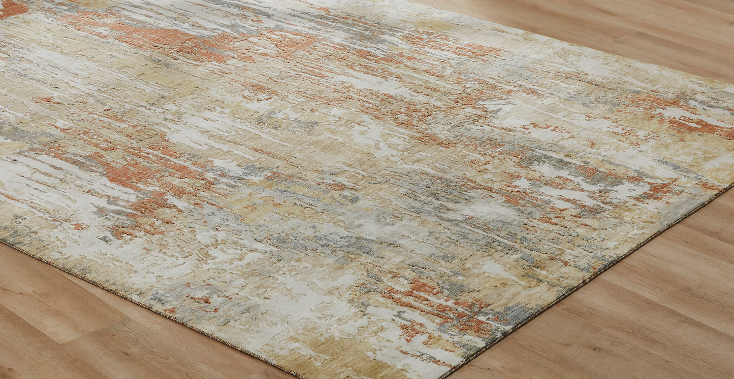 Ventura VN1396 Rust-Clay-Zinc-Tones Power Loom Wool Rug