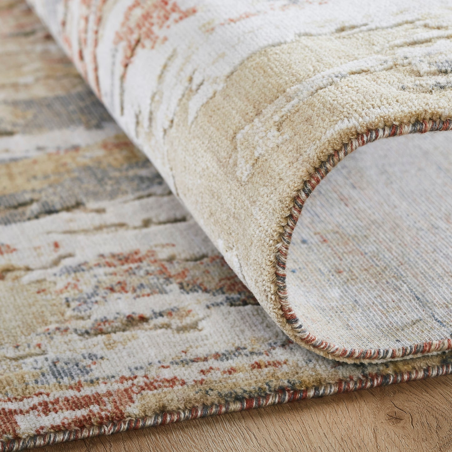 Ventura VN1396 Rust-Clay-Zinc-Tones Power Loom Wool Rug