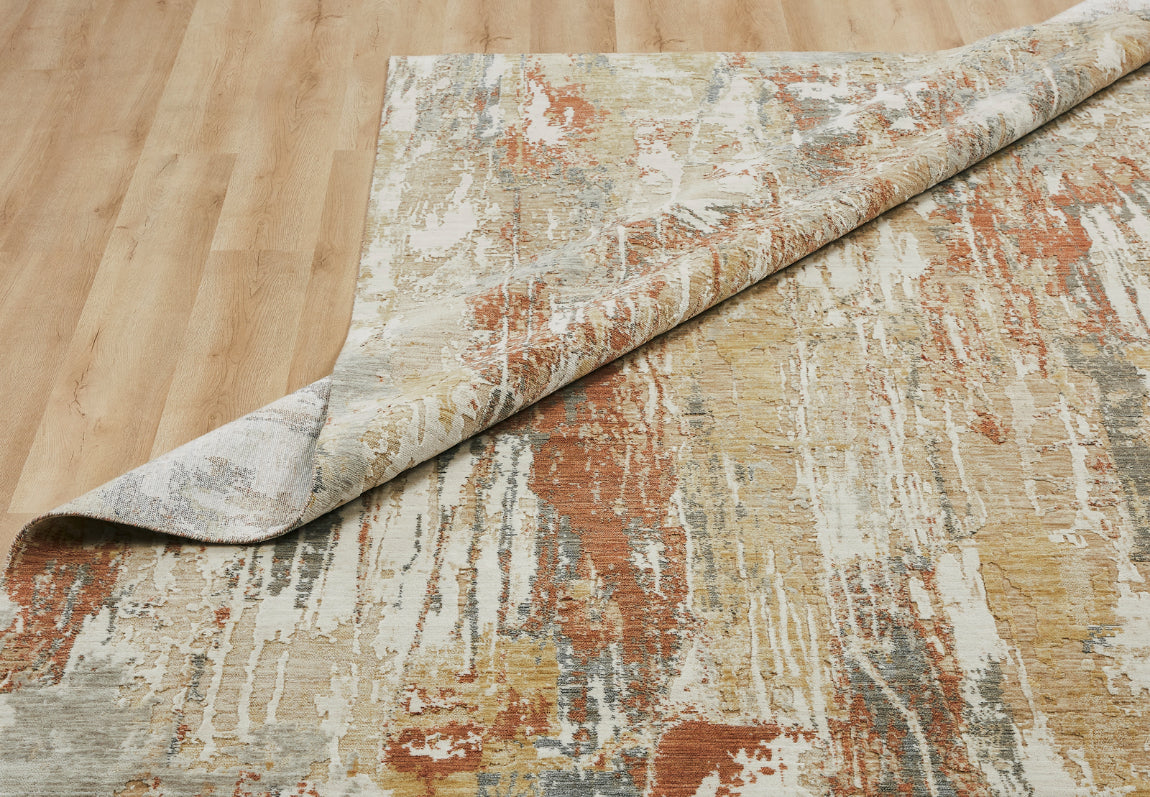 Ventura VN1396 Rust-Clay-Zinc-Tones Power Loom Wool Rug