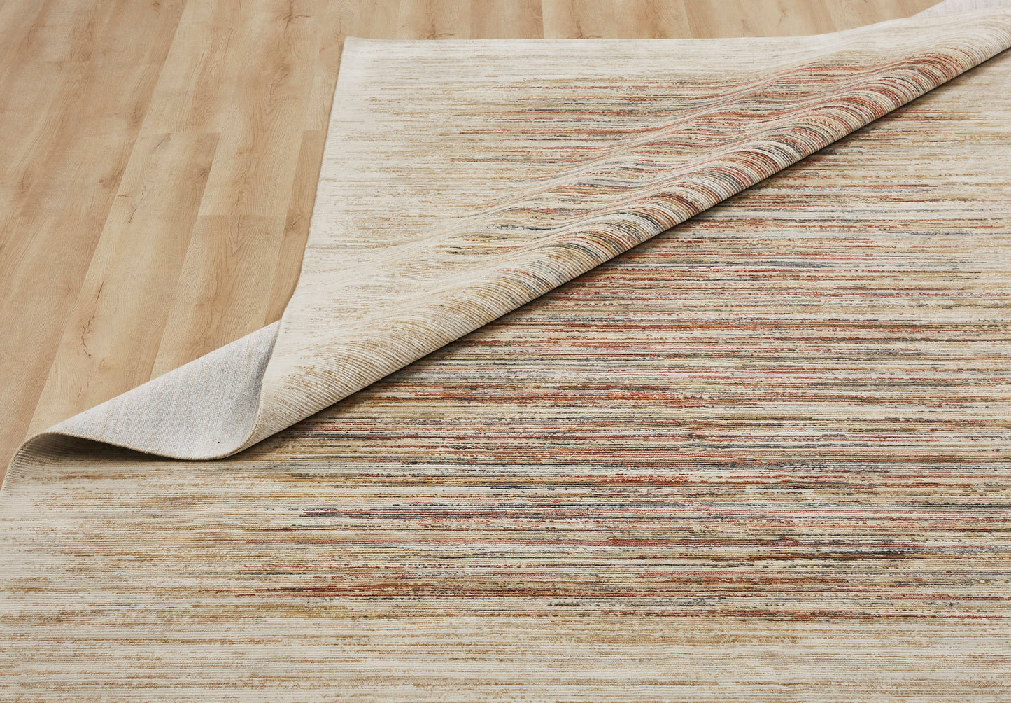 Ventura VN1399 Rust-Sand Tones Strie Power Loom Wool Rug