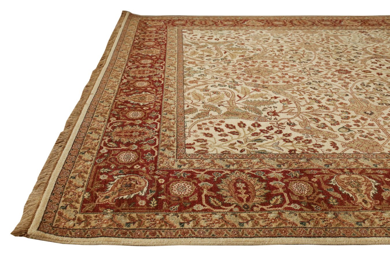 Kangaroo Ivory & Rust Fine Handmade 8'x10' Rug