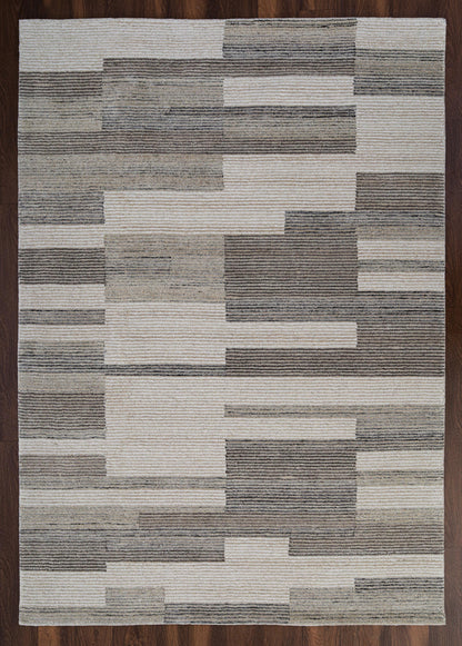 Stria Hand Tufted Undyed Natural Rug