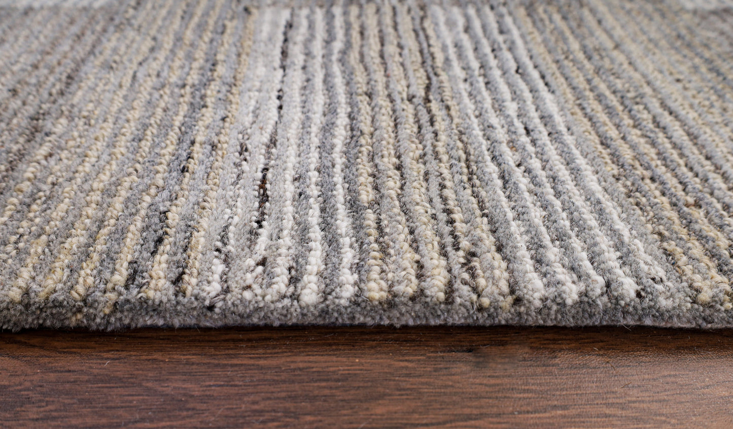 Stria Hand Tufted Undyed Natural Rug