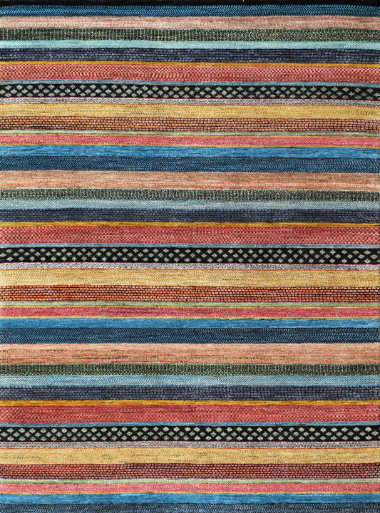 Colorful Handmade Wool 6'x8' Rug