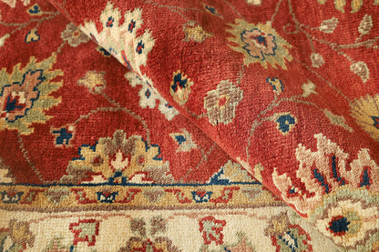 Sultanabad Rust & Cream Fine Handmade 4'7"x6'6" Rug