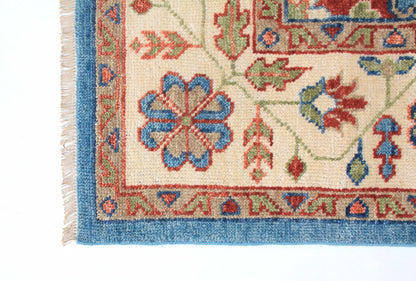 Heriz Blue Hand-Knotted Wool 8'x12' Custom Rug