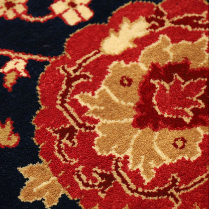 Moghul Dark Blue & Rust Fine Handmade Rug