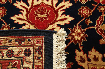 Moghul Dark Blue & Rust Fine Handmade 8'x10' Rug