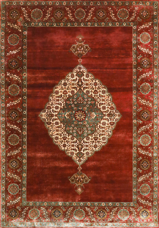 Heriz Rust Fine Handmade Fine Handmade 5'7"x7'10" Vegetable Dyed Rug