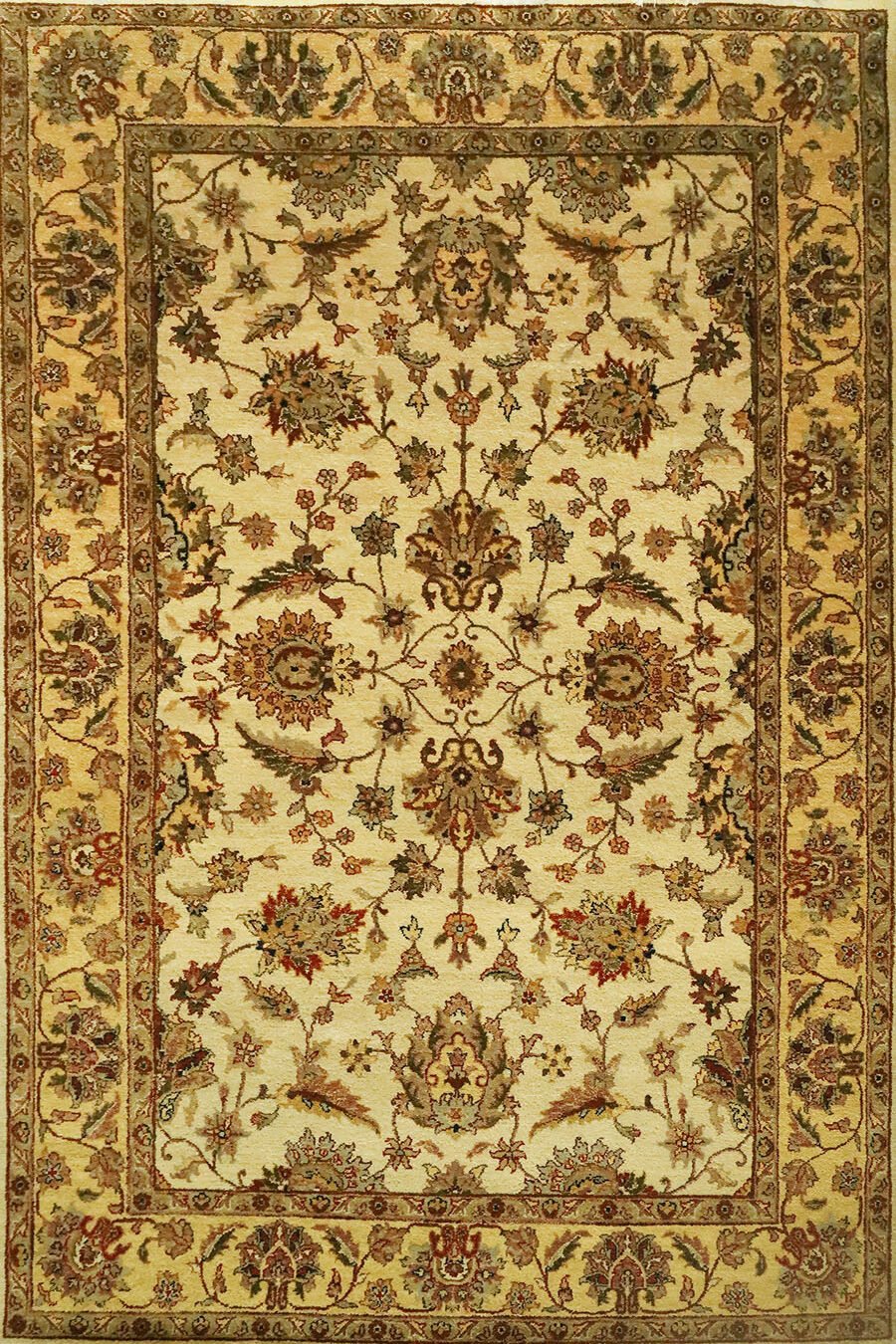 Zeigler Ivory & Gold Fine Handmade 6'x9' Rug