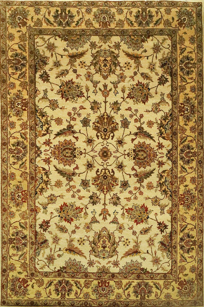 Zeigler Ivory & Gold Fine Handmade 6'x9' Rug