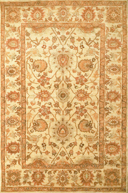 Tanjania Cream Fine Handmade 4'x6' Traditional Rug