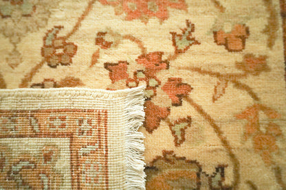 Tanjania Cream Fine Handmade 4'x6' Traditional Rug