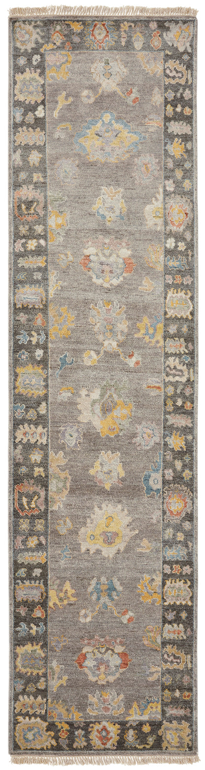 Adana AA894 Grey Flannel-Bark Wool & Silkette Blend Rug