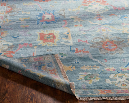 Adana AA897 Chambray-Multi Wool & Silkette Blend Rug