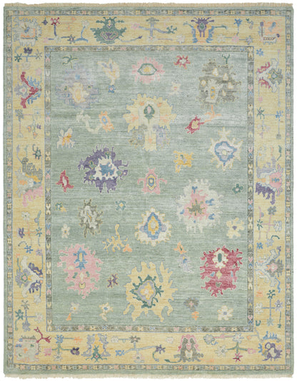 Adana AA902 Sea Mist-Pastels Wool & Silkette Blend Rug