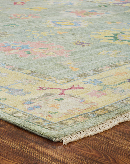Adana AA902 Sea Mist-Pastels Wool & Silkette Blend Rug
