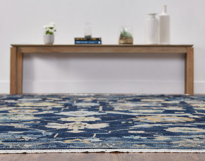 Ambrose AM1002 Navy Denim Hand Knotted Wool Rug