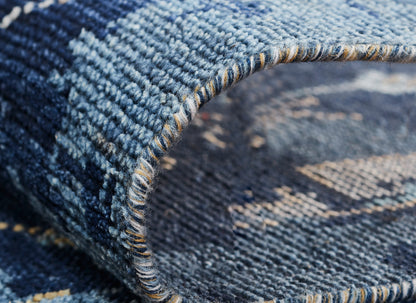 Ambrose AM1002 Navy Denim Hand Knotted Wool Rug