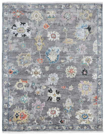 Ambrose AM1003 Zinc-Multi Hand Knotted Wool Rug