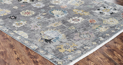Ambrose AM1003 Zinc-Multi Hand Knotted Wool Rug