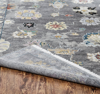Ambrose AM1003 Zinc-Multi Hand Knotted Wool Rug