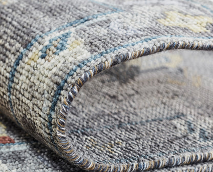 Ambrose AM1003 Zinc-Multi Hand Knotted Wool Rug
