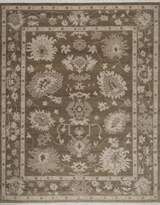 Oushak Taupe Fine Handmade 8'X10' Rug