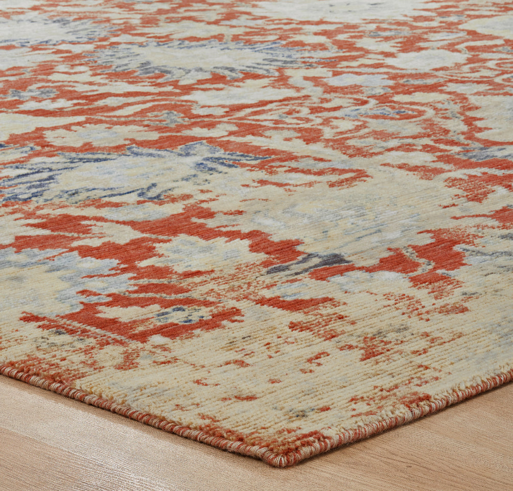 Blooma BM1381 Vintage Crimson Oushak Power Loom Wool Rug