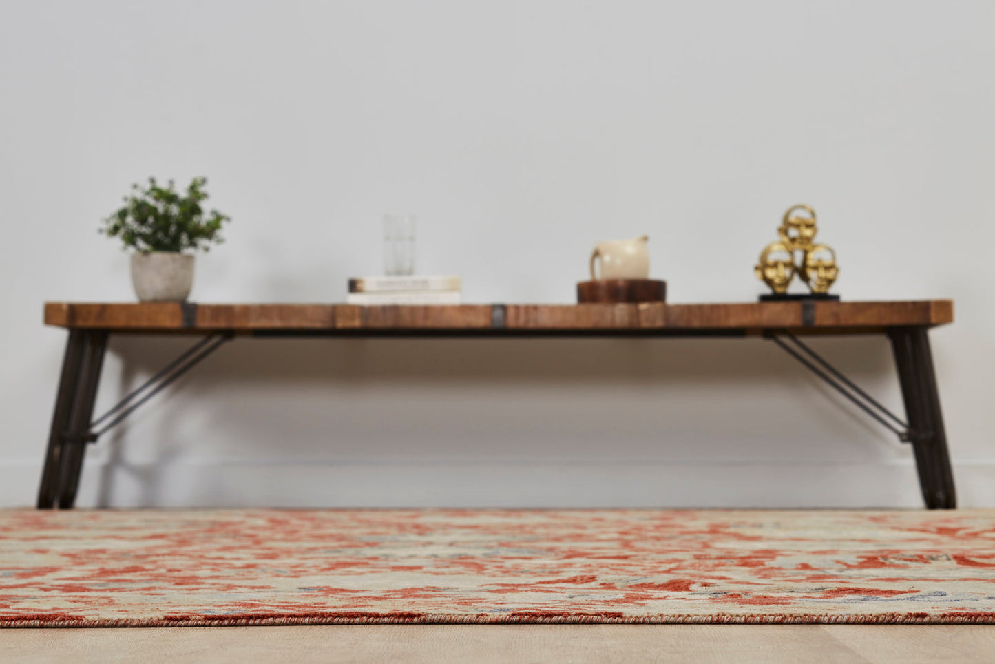 Blooma BM1381 Vintage Crimson Oushak Power Loom Wool Rug