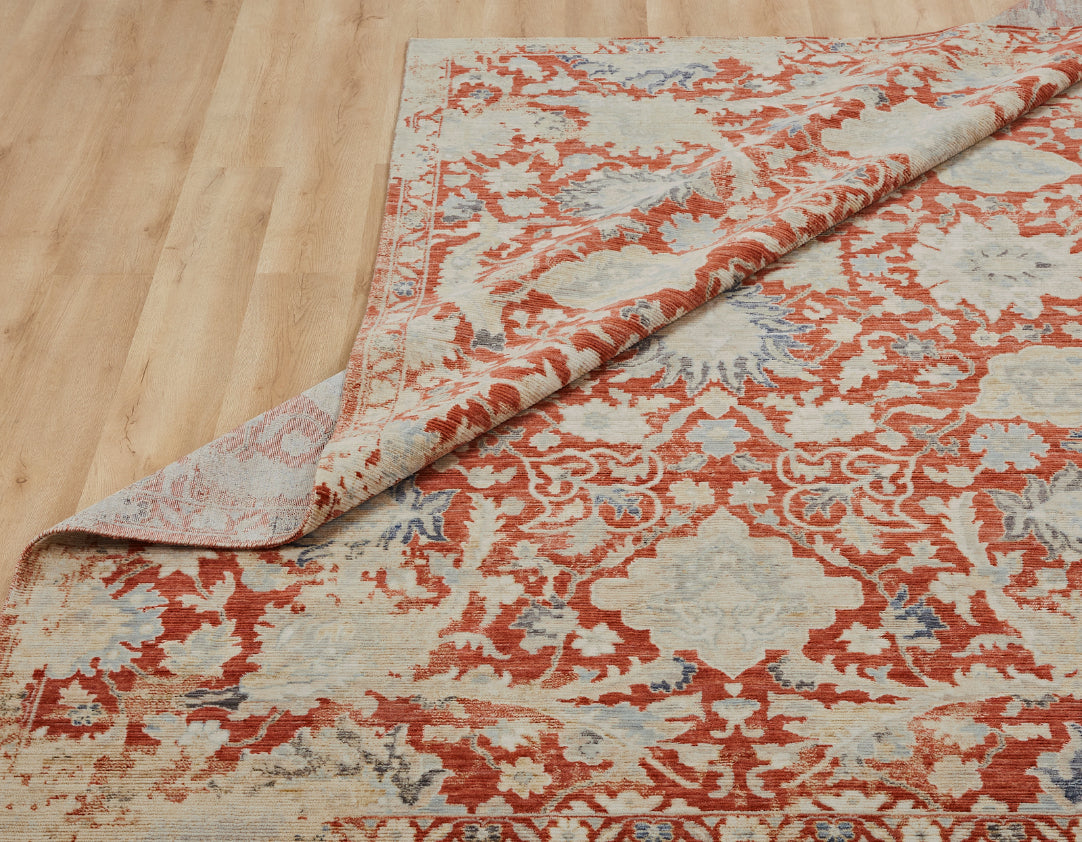 Blooma BM1381 Vintage Crimson Oushak Power Loom Wool Rug