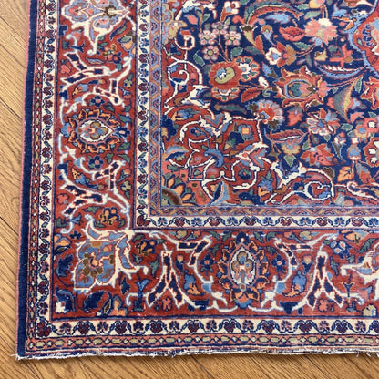 Kashan Hand-knotted Wool Antique Rug