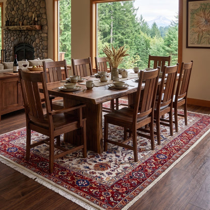 Serapi 102 Cream/Red New Zealand Wool Fine Hand-knotted Oriental Rug