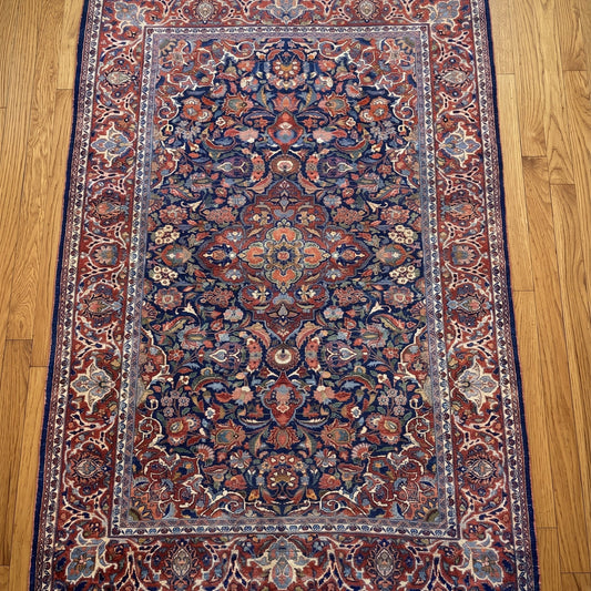 Kashan Hand-knotted Wool Antique Rug