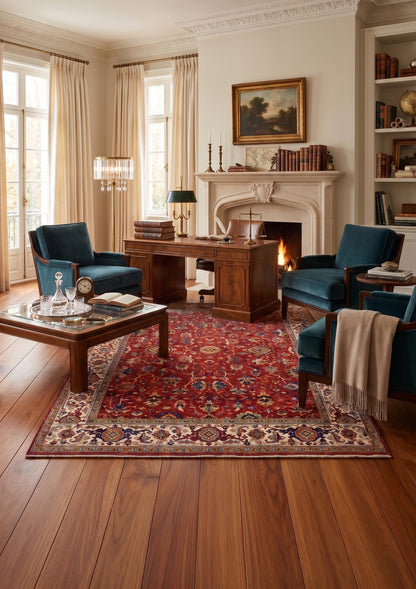 Serapi 102 Red/Cream New Zealand Wool Fine Hand-knotted Oriental Rug