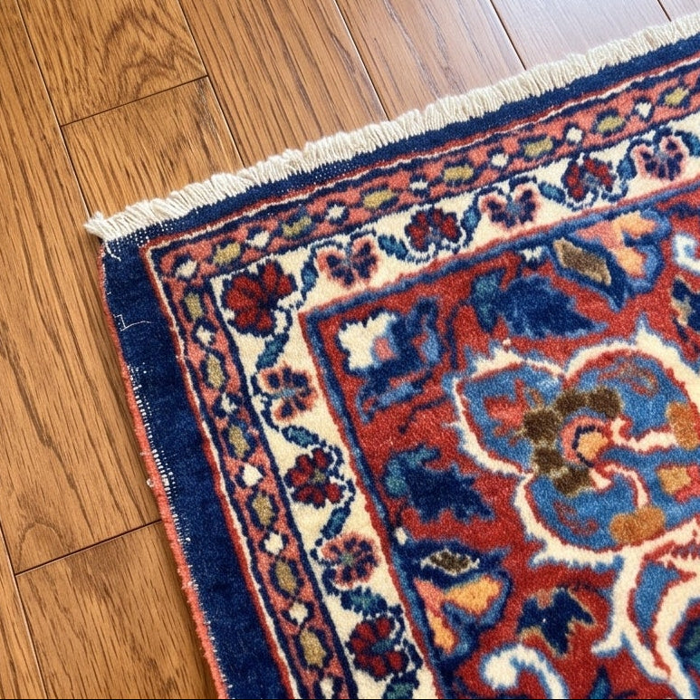 Kashan Hand-knotted Wool Antique Rug