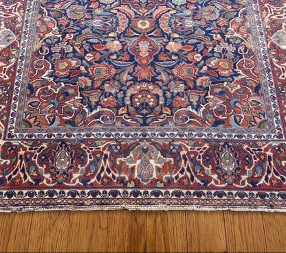 Kashan Hand-knotted Wool Antique Rug