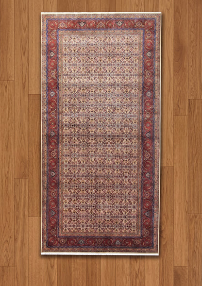 Herati Hand-knotted Fine Wool Rug Cream/Rust
