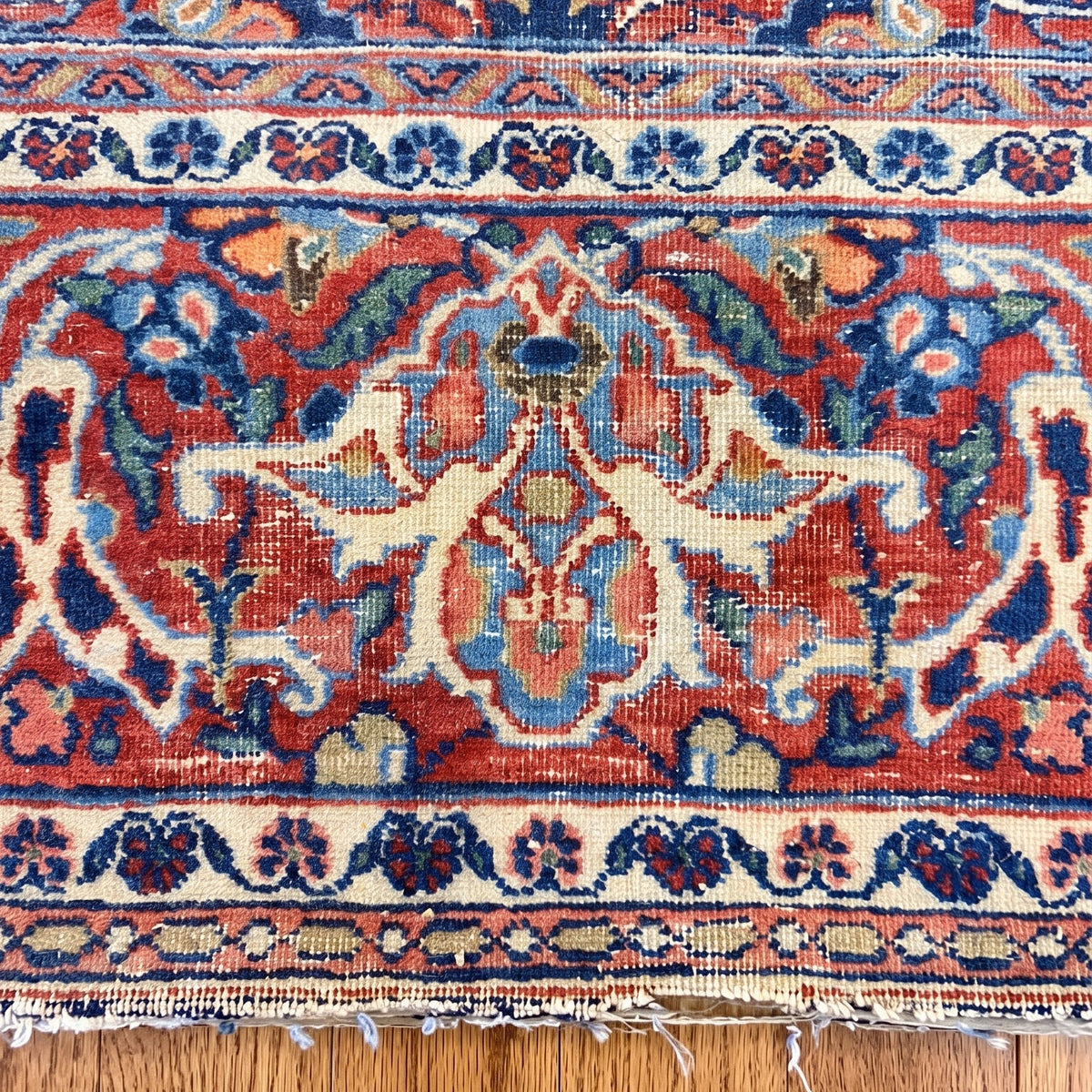 Kashan Hand-knotted Wool Antique Rug