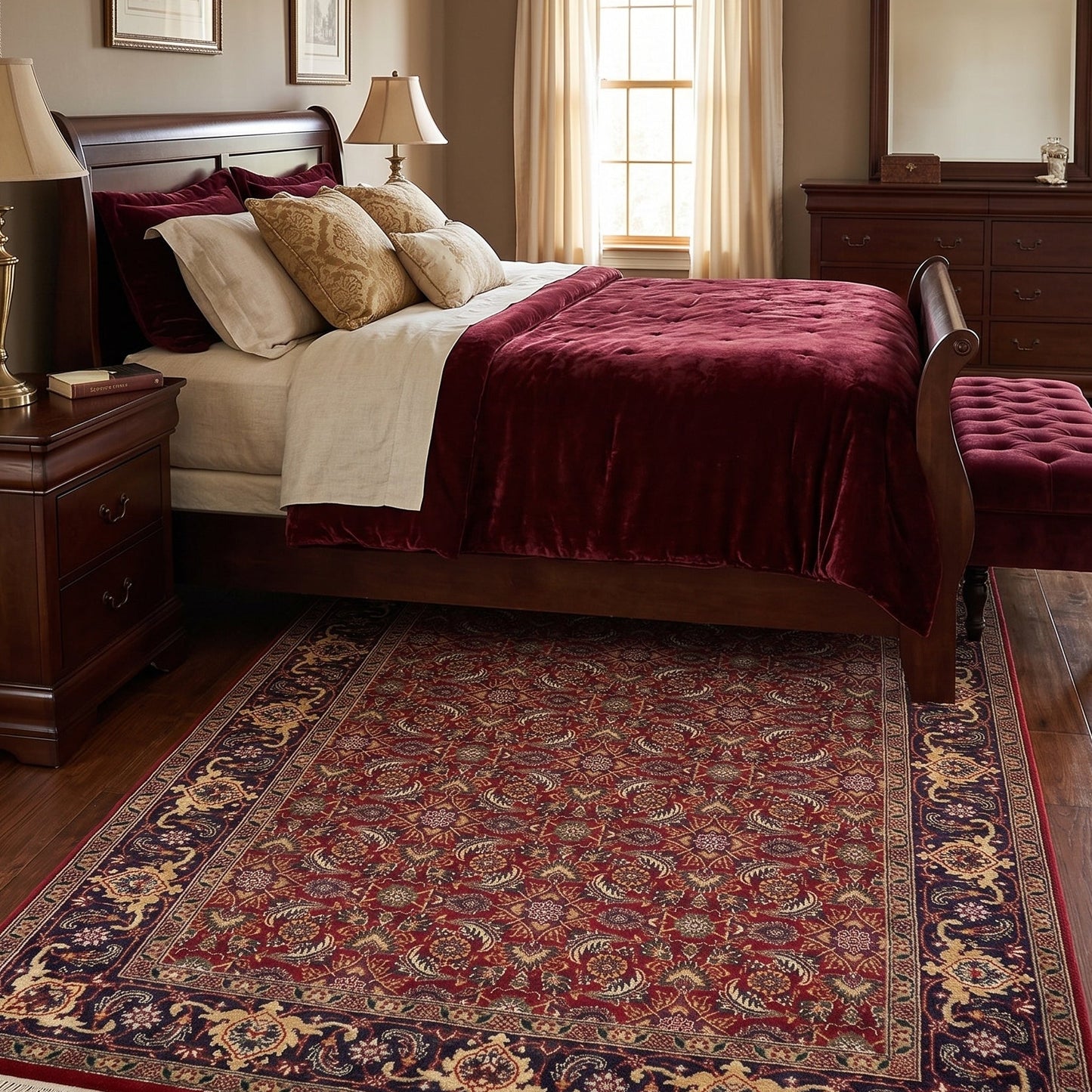 Herati Hand-knotted Fine Wool Rug