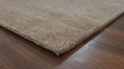 Heaven Solid Mix Light Grey and Sand Handmade Undyed Rug