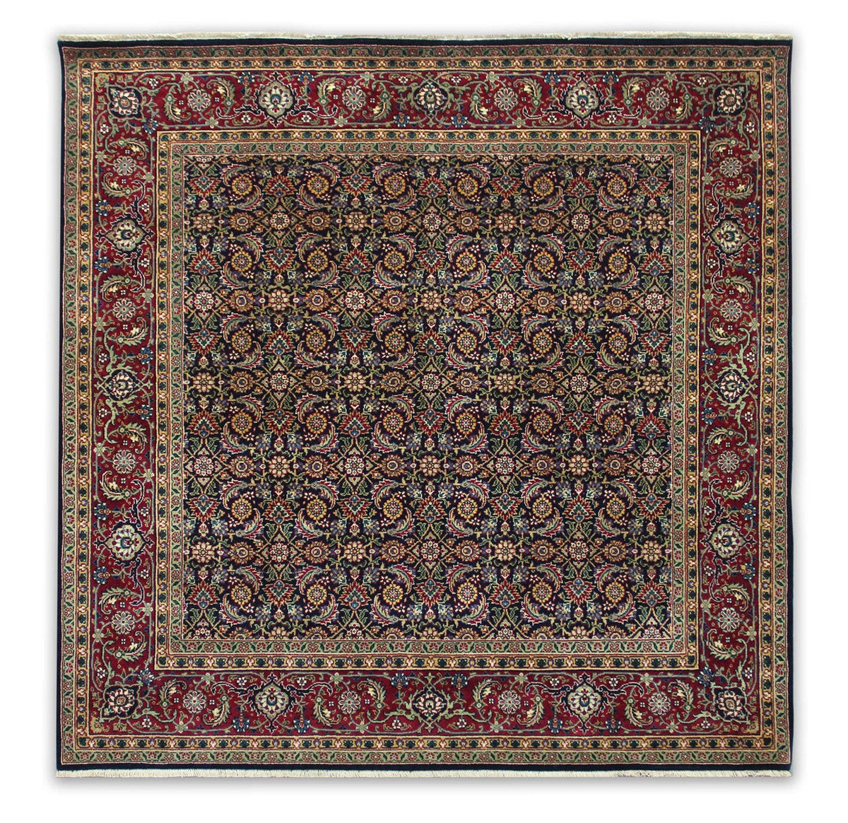 Herati Hand-knotted Fine Wool Rug, Navy/Red – Cassim Rug Gallery, Downers Grove