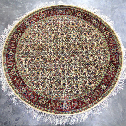 Herati Hand-knotted Fine Wool Rug Cream/Red