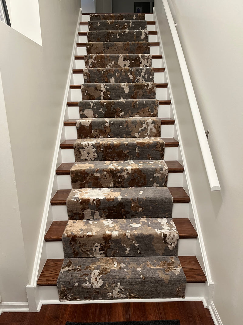 Wool & silk modern runner — Elk Grove, IL