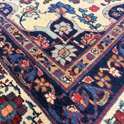 Kerman Hand-knotted Wool Antique Rug 100 Years Old