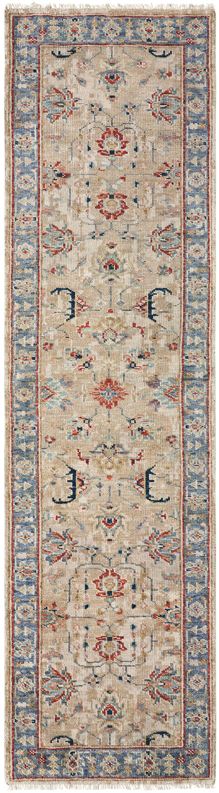Kensington KN190 Oatmeal-Denim Hand Knotted Wool Rug – view 6