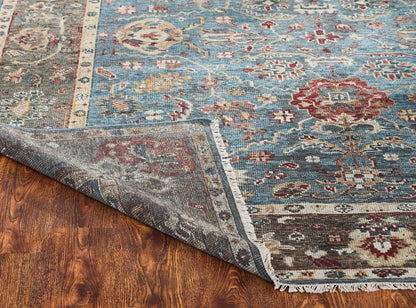 Kensington KN193 Vintage Indigo Hand Knotted Wool Rug