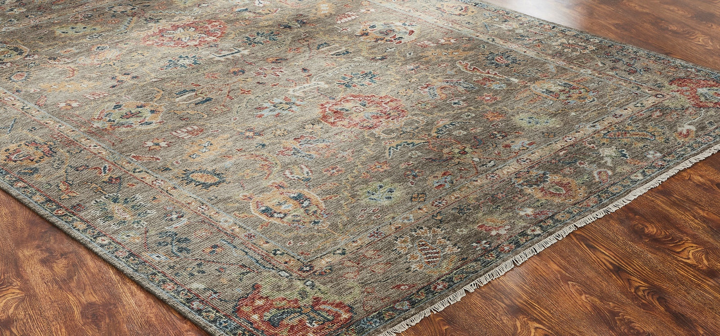 Kensington KN197 Vintage Greys Hand Knotted Wool Rug
